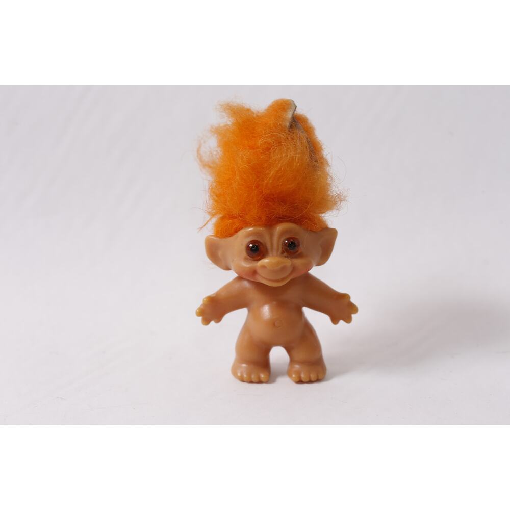 1960s Dam Troll Doll with Orange Hair Vintage Collectible Toy ~ 260423-WH 1094